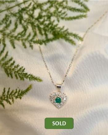 Collar Corazón Esmeralda