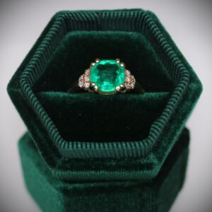 Anillo Cojin Diamantes